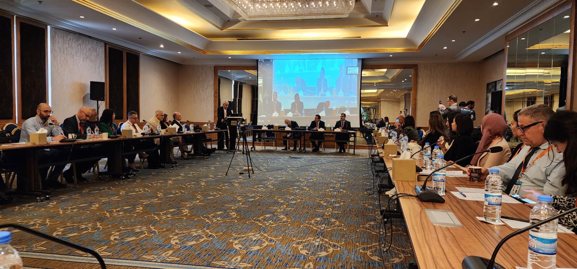 Wide view of a conference session