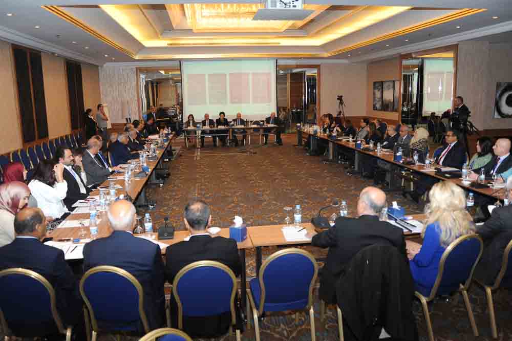 Wide view of a conference session