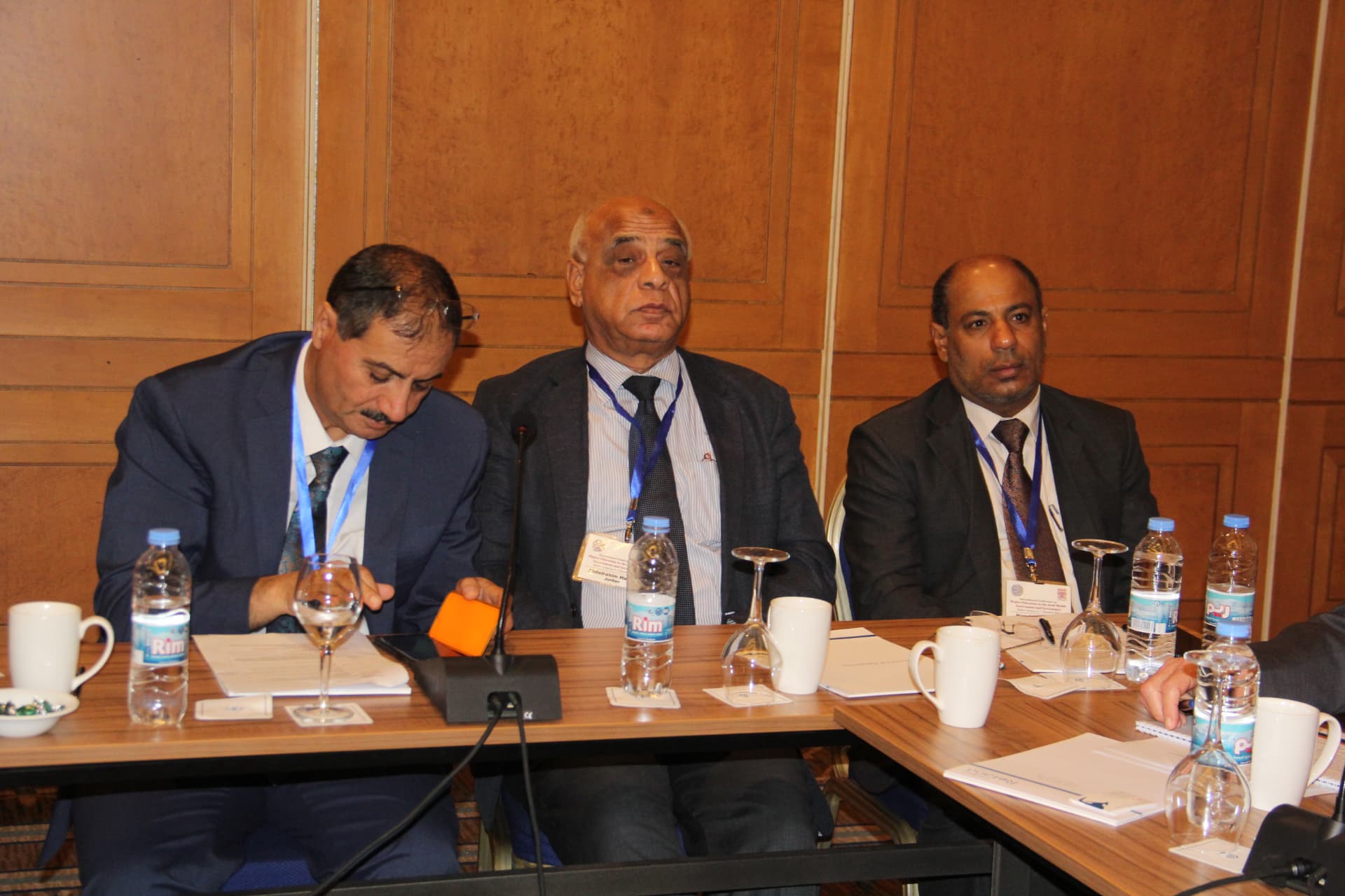 Panel members at the conference table