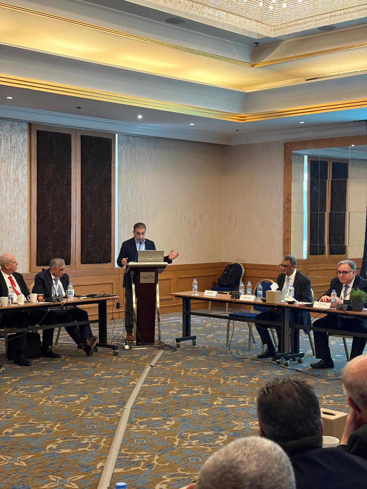 Speaker presenting research