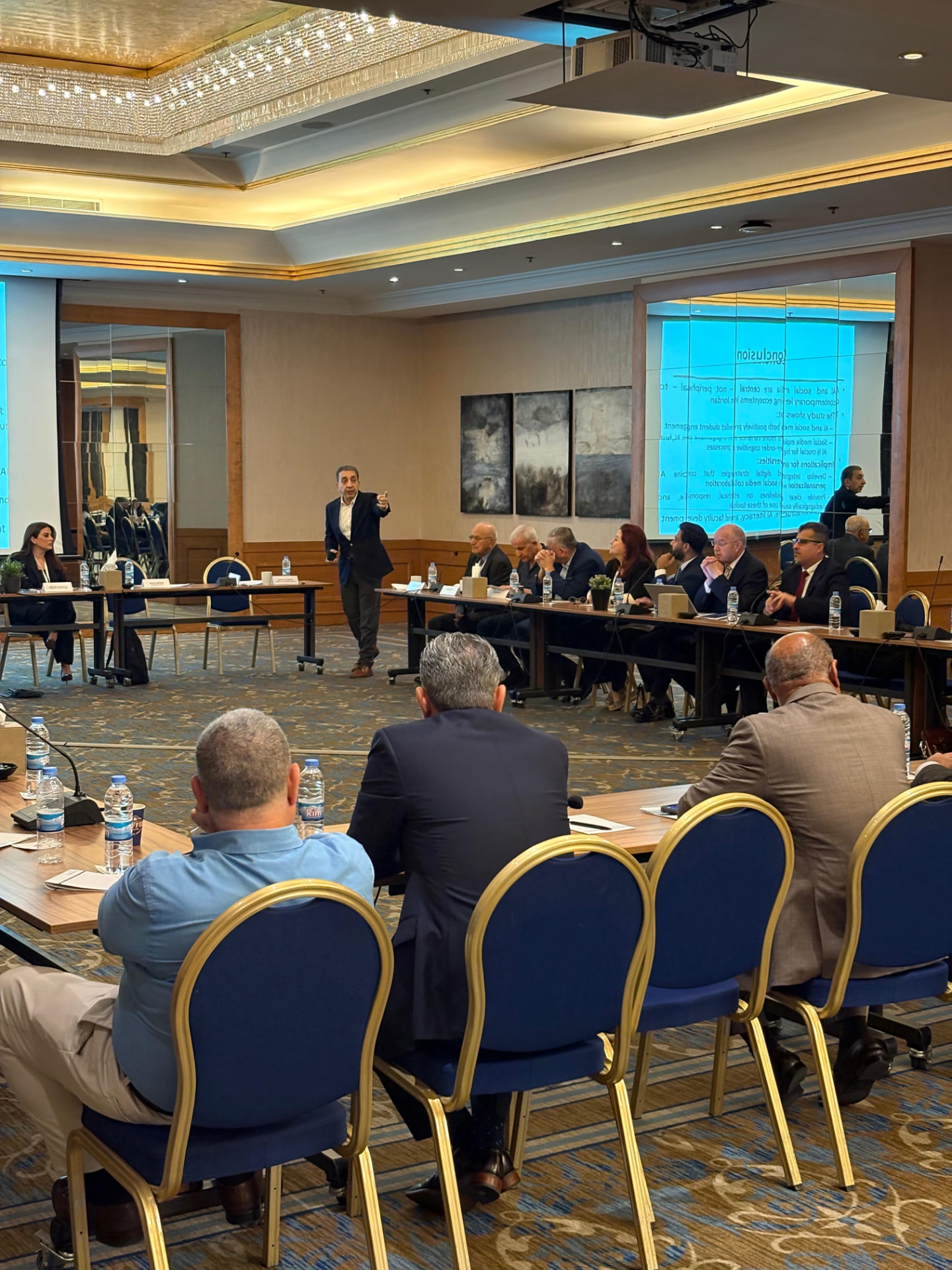 Wide view of a conference session